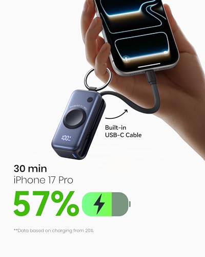 Image of INIU SnapGo Mini Portable Charger, Power Bank for Apple Watch and iPhone, 5000mAh 20W PD Fast Charging Flight-Safe Travel Essential Battery Pack for Apple Watch Ultra 11 10 9 8 SE, iPhone Air 17 16 15