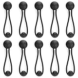 10x Bungee Shock Cord Clip with Knobs, Pull Tie Down Tarp Canvas Knobs for Camping Tents Cargo Pool Awning Car Cover Holding Wire Hoses Boat
