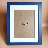 KELE MODEL 8x10 Picture Frames Blue Solid Wood Frame, Plastic Panel (Film Needs to be Removed) Table