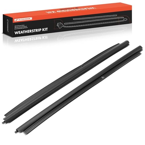A-Premium 2PCS Front Window Molding Trim Weather Stripping Kit Compatible