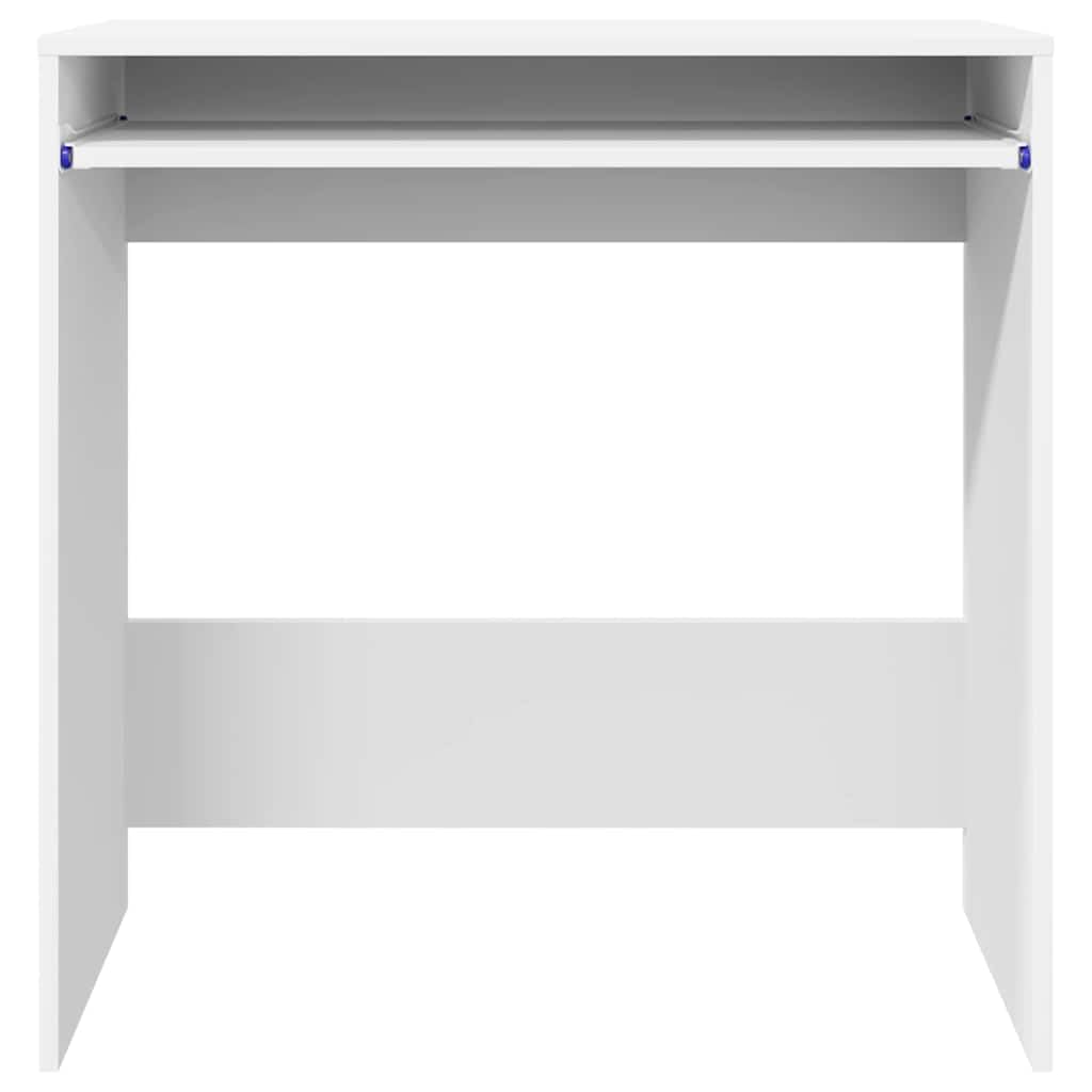 Computertisch Home Office Schreibtisch Holzwerkstoff 77,5 x 43 x 79 cm mit Regalbrettern und strukturierter Oberfläche, Stabiler Rahmen für Bürogeräte, pflegeleicht