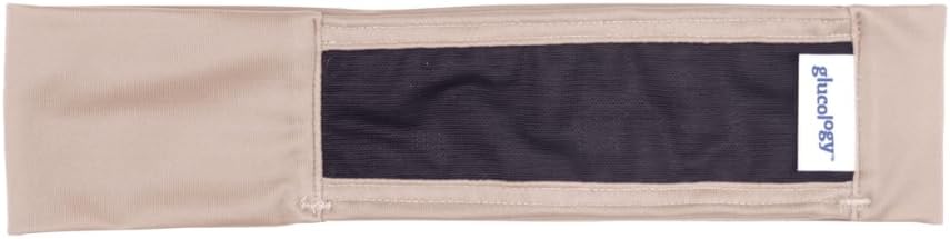 Insulin Pump Holder Waist Belt for KIDS, Breathable, Elastic & Soft Fabric with Mesh for Easy Viewing, Ideal for Sleeping and Daily Use (18''22'', Beige)