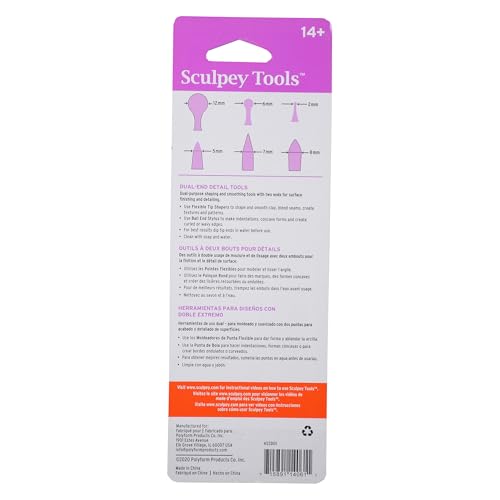 Sculpey Tools: Dual End Detail Tools - 3pc Set - Sculpting Tools for Multiple Types of Clay, Polymer OvenBake-Air Dry-Non-Dry, Adult Craft Supplies by Sculpey - Image 2
