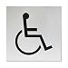 Produktbild Ofform Alustyle WC Schild | Türschild -Behinderten-Toilette- | Aluminium Edelstahlschilder-Optik | Format 80x80 mm | vollflächige Selbstklebeausstattung | Nr.11519-S