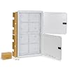 ICC 28 Plastic Structured Wiring Enclosure with Cover, Includes 3 Connectivity Modules (CAT6 8-Port PoE++ Module, 1x8 Bridged Telephone RJ31X Module, 1x6 Video Module), UL Listed, TAA Compliant