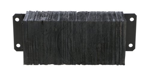 Vestil 1224-4.5 Horizontal Laminated Dock Bumper, Fabric Reinforced Rubber, Rectangular, 4 Holes, 12" Height, 24" Width, 4.5" Depth #TOP2