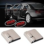 Fangfei 1 Pair Custom Logo LED Projector Car Door Step Courtesy Welcome Lights (Beige)