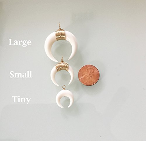 Double Horn Necklace, Moon Necklace, Tusk Necklace - Large - In 14K Gold Fill, 925 Sterling Silver Or Rose Gold Filled #TOP1