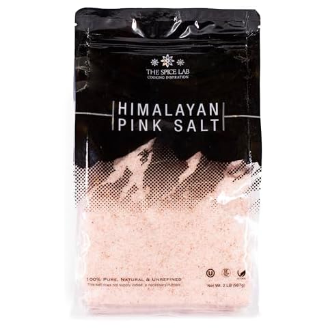 The Spice Lab Himalayan Salt - Fine 2 Lb Bag - Pink Himalayan Salt is Nutrient and Mineral Dense for Health - Gourmet Pure Crystal - Kosher & Natural Certified Cover