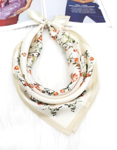 Image of ANDANTINO 100% Mulberry Silk Scarf -21 inch Square Neckerchief with Gift Packed