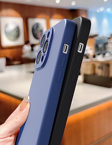 Facweek Liquid Silicone Case Compatible With Iphone 14 Pro Max Case Full Body Protective Cover, Shockproof, Slim Phone Case, Anti-Scratch&Fingerprint Drop Protection 6.7 Inch(Nightblue) #TOP3