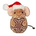 Produktbild Teddy Hermann 94615 Weihnachtsmaus mit Keks 11 cm, Kuscheltier, Plüschtier