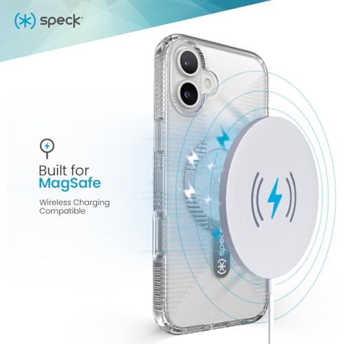 Image of Speck Clear iPhone 16 Case - Slim Phone Case - MagSafe - GemShell - Crystal Clear