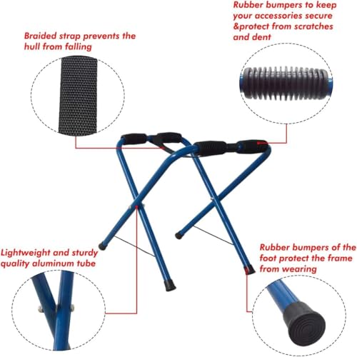 Newcod Kayak Stand, Aluminum Portable Boat Canoe Stand Kayak Storage Rack Indoor Outdoor Usage Kayak Stool - Thumbnail 5