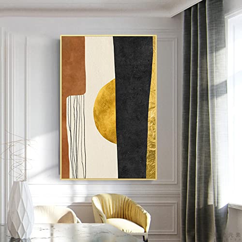 Toile mur art géométrique pour transformer un mur vide en salon rétro chic moderne