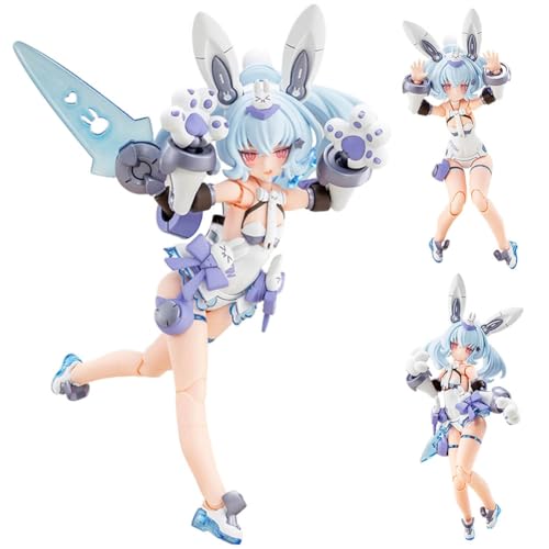 Anjinguang Megami Device-PUNI☆ MOFU-Yuki Tu Figura de acción Anime Girl Modelo Kit Autoensamblaje Juntas Móviles Piezas Intercambiables Figura de Anime Articulada Decoración 15CM
