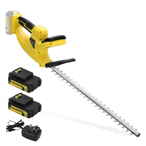 Cordless Hedge Trimmer, PHIWOS Electric Hedge Cutter, 2.0Ah Battery and Charger Included, 510mm...