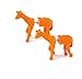 Front and Back Stud Earrings - Orange Giraffe