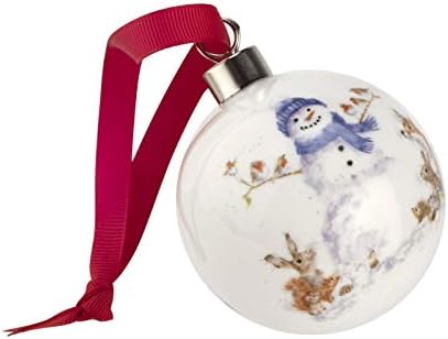 Portmeirion Home & Gifts Gathered All Around (Snowman) -Christmas Bauble, Multi-Colour Colour