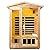 KUNSANA Far Infrared Sauna Room for 2 Persons Low EMF Home Indoor/Outdoor Saunas Canadian Premium Hemlock Wood-Sweating Detox-Colored Light Spectrum-LCD Display-Bluetooth