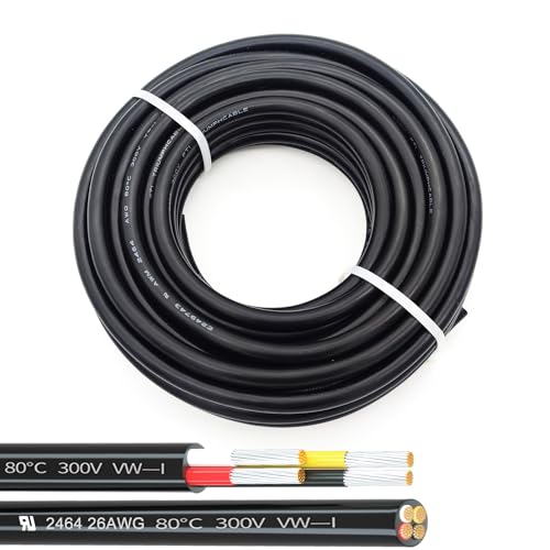 26AWG UL2464 Power Cable Stranded Electrical Wire Flexible LED Red & Black & Yellow & White 4 Conductors 25ft by CBAZY - Used condition - US$11.50