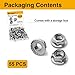 Mrosnail 55Pcs 1/4-20 Flange Nuts Hex Kit - 304 Stainless Steel, Serrated Lock Nuts Assortment for DIY, Automotive, Construction, Industrial, Repair, Home Improvement, and Heavy Duty Projects