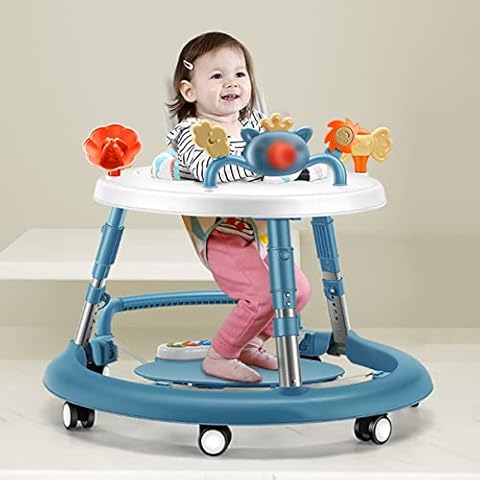 Multifunctional Walker for Infant,Baby Walkers for Girls from 6 Months,Baby Activity Table/Dining Table/Game Table for Baby,Activity Walkers with Wheels,Anti-Rollover Walker Cover