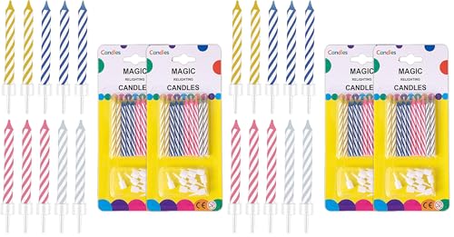 Velas de cumpleaños de reencendido mágico, 20 piezas de velas
