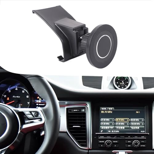 Soporte de teléfono móvil para Porsche Macan (2016 2023) y Cayenne (2018 2023) – Soporte de consola central con versión magnética, ajuste perfecto para salpicadero original, sistema magnético fuerte