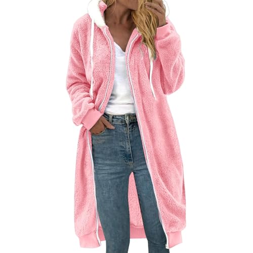 Sudadera larga con capucha contra el frío extremo con felpa suave