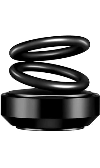 Solar Original Dashboard Idol Ring Car Decoration Air Freshener Gel Automatic 360 Degree Solar Rotating Perfume Double Ring Diffuser For Car Home Office, Pack Of 1