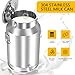 Togarhow 304 Stainless Steel 60 Liter Milk Can Milk Bucket Wine Pail Bucket with Spigot 15.85 Gallon Milk Can Tote Jug with Sealed Lid Heavy Duty for Milk and Wine (60L)