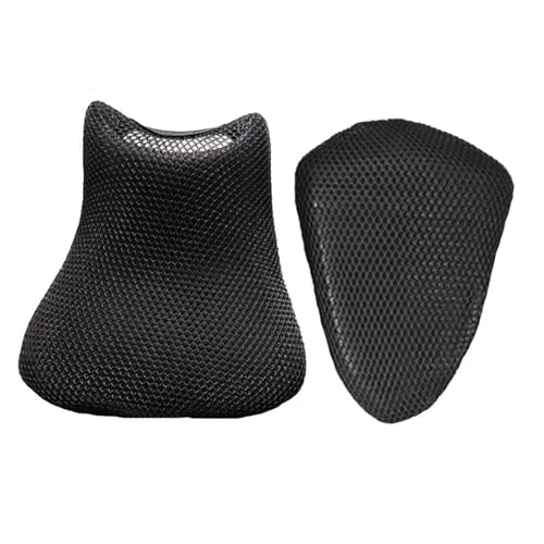 Housse de siège moto en maille 3D pour Kawasaki Ninja 250 et 300, filet de protection noir