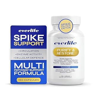 Everlife Spike Protein & Liver Detox Support Supplement - Liposomal Curcumin with NAC, Quercetin, Bromelain & Buffered Vitamin C – Circulation, Antioxidant & Immune Support Blend – 150 Capsules