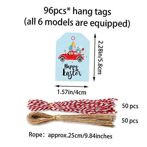 Onsinic 196pcs Pasqua Appeso Tags Tags Coniglio