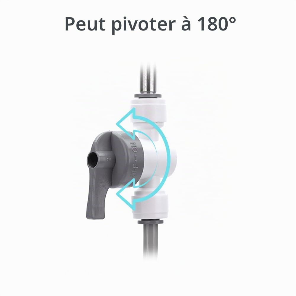 Kit de Vanne a Flotteur Réglable,Filtre a Eau Automatique 1/4",Vanne a Boisseau Sphérique,Contrôleur de Remplissage D'eau Automatique,Système de Remplissage Automatique pour Aquariums Osmose Inverse