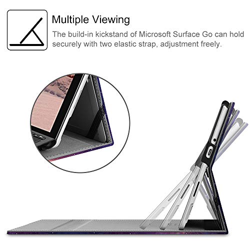 Fintie Case For Microsoft Surface Go 3 (2021) / Surface Go 2 (2020) / Surface Go (2018) - Multiple Angle Viewing Portfolio Business Cover, Compatible With Type Cover Keyboard (Galaxy) #TOP2