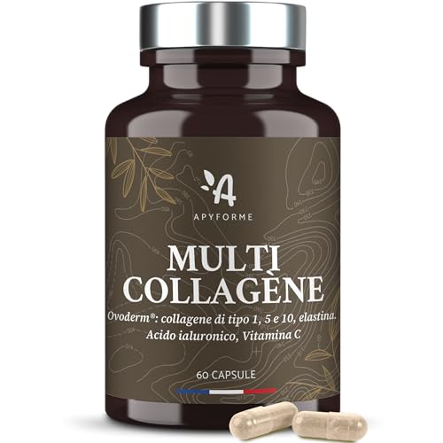 Apyforme - Collagene Idrolizzato e Acido Ialuronico - 3 Brevetti, 16 Studi Clinici - 60 Capsule - Integratore Multi Collagene