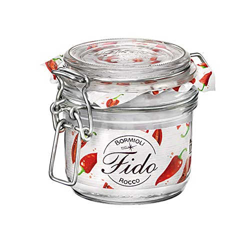 BORMIOLI ROCCO Set di 6 Vasi vetro fido terrina tappo ermetico gr125