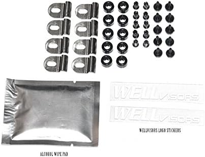 WellVisors Window Visors Wind Deflectors Compatible with Ford 2011-2019 Fiesta Sedan with Black Trim Rain Guards 3-847FD004