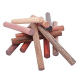 PH PandaHall 4 X 1/2 Inch Wood Dowel Rods, 12 Colors Wood Pen Blank Wooden Carving Blocks Wooden Stick Pen Blank Cut Offs for Pens Turners Engraving Carving