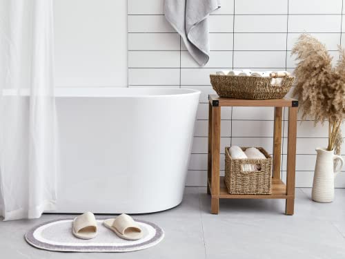 Storageworks Hand-Woven Large Storage Baskets With Wooden Handles, Seagrass Wicker Baskets For Organizing, 2-Pack #TOP3