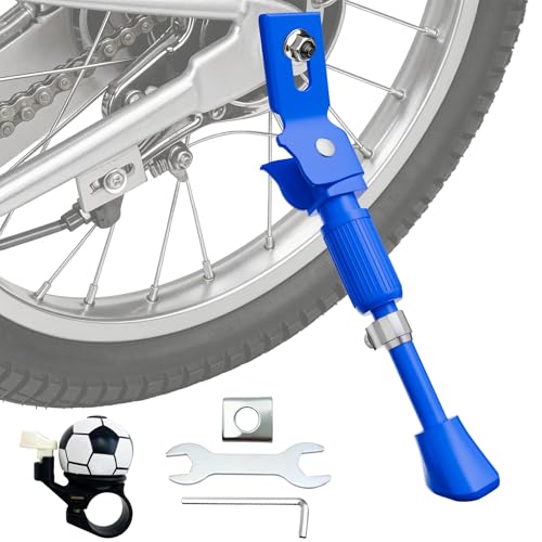 Aeneadbaby Kickstand for Kids Bike,Upgraded Adjustable Kids Bike Kickstand for 14 16 18 20 22 Inch Kids Bike,Aluminum Alloy Easy Install Universal Rear Kids Bicycle Kick Stand.(blue)