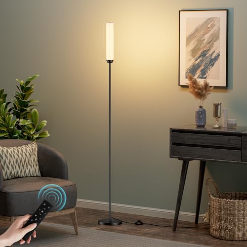 Lampadaire LED dimmable moderne noir réglable avec télécommande pour chambre - 3
