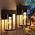 LWSOY 2-Pack Outdoor Wall Light Fixtures, Exterior Waterproof Lanterns, Porch Sconces Wall Mounted Lighting with E26 Sockets & Glass Shades, Modern Matte Black Wall Lamps for Patio Front Door Entryway