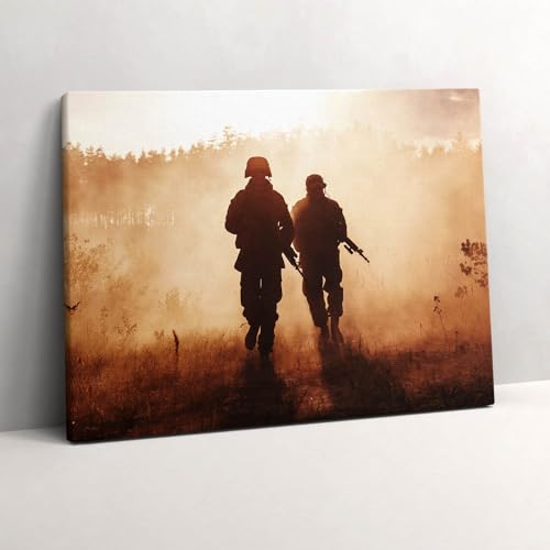 Décoration Murale Peinte Marines des États-Unis Toile Artistique 80x60cm