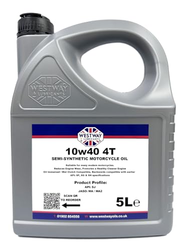 10w40 Motorcycle Oil Semi-Synthetic 5L 5 Litres
