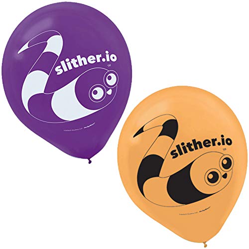 Slither.io Party Latex Balloons | Assorted Colors | 6 Pcs