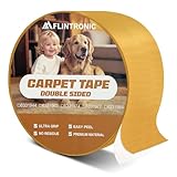 flintronic Doppelseitiges Klebeband, 50 mm × 10 m Verlegeband Extra Stark Klebend, Teppichklebeband für Bodenbeläge, Gewebeverstärktes zum Verkleben von Teppich- und PVC-Bodenbelägen, Gelb