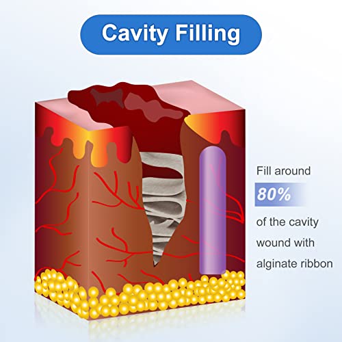 Niceful 5 Pcs Silver Calcium Alginate Wound Dressing 0.8"X12", Ag Calcium Alginate Rope With Silver, High Absorbent Dressing Non Stick For Pressure Ulcer #TOP3